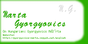 marta gyorgyovics business card